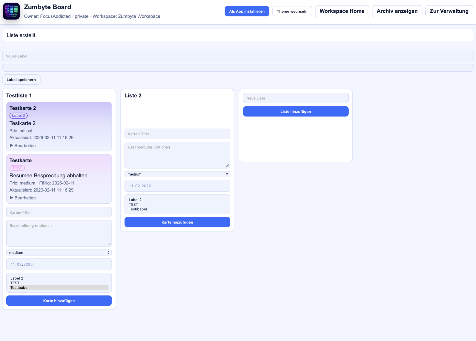 Zumbyte Workspace Screenshot
